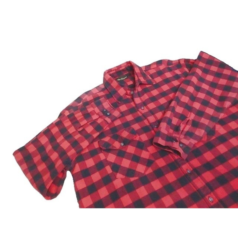 Vtg Vermont Flannel Co. Shirt Men XL Button Up Shacket Red Plaid Made In USA